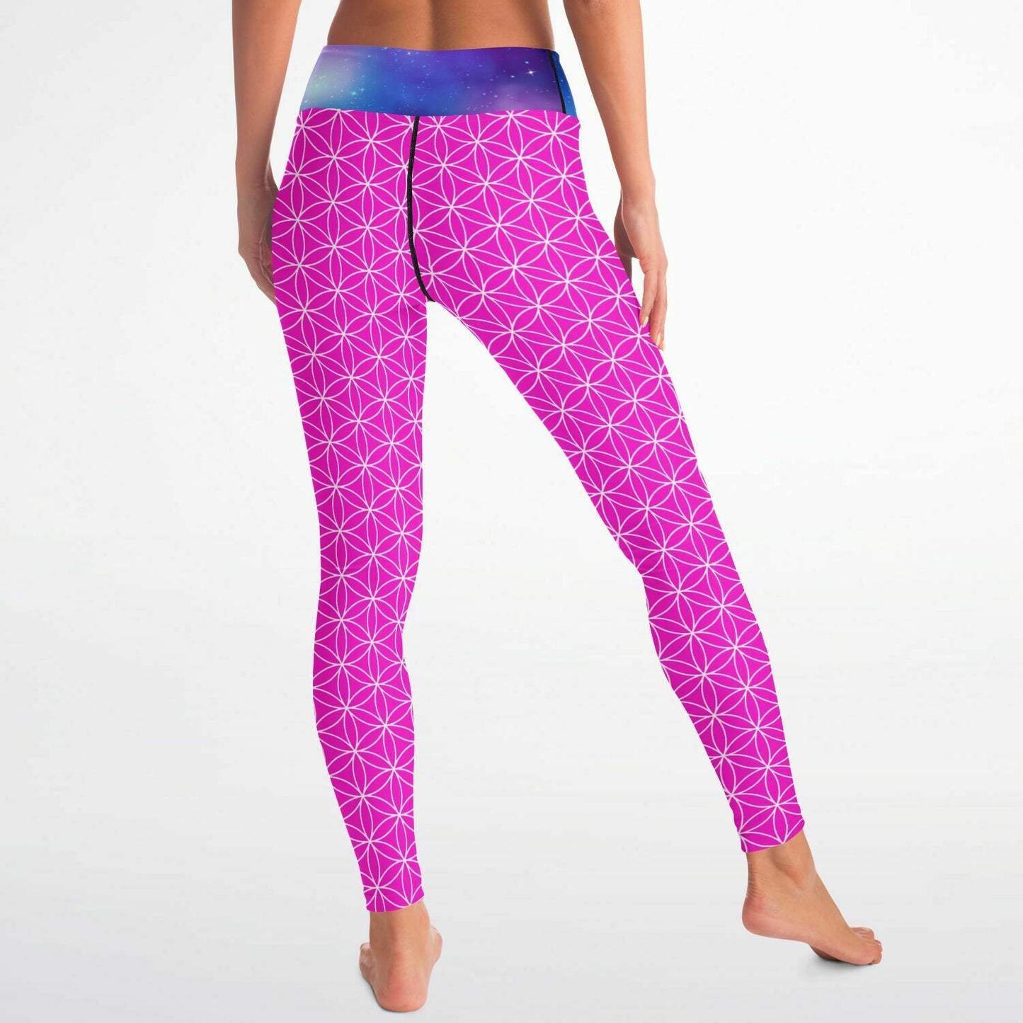 Pink Flower of Life Yoga Leggings